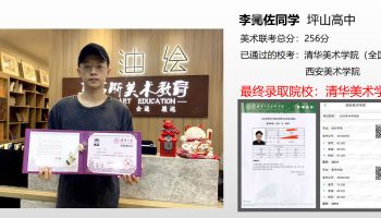 2020届李*佐清华大学美术学院，陈*同学录取中央美术学院